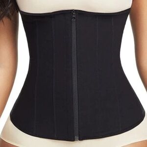 High Compression Zipper Waistband 9 Rods for Women's Body Shaping